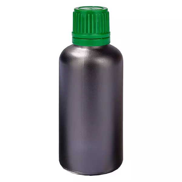 Frasco de 50 ml com tampa de rosca de 11 mm verde BlackLine UT18/50