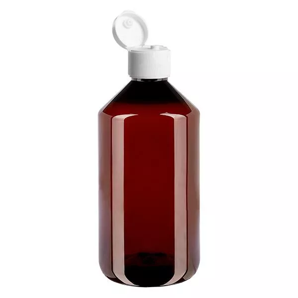 Frasco PET 750ml com tampa flip-top branca Frasco PET 750ml com tampa flip-top branca