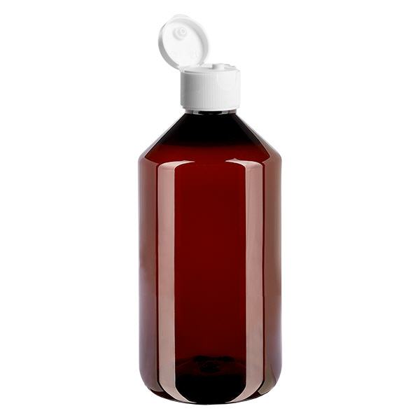 Frasco PET 750ml com tampa flip-top branca Frasco PET 750ml com tampa flip-top branca