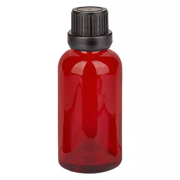 Frasco conta-gotas de 30 ml com tampa inviolável de 2 mm RedLine UT18/30 UNiTWIST Frasco conta-gotas de 30 ml com tampa inviolável de 2 mm RedLine UT18/30 UNiTWIST