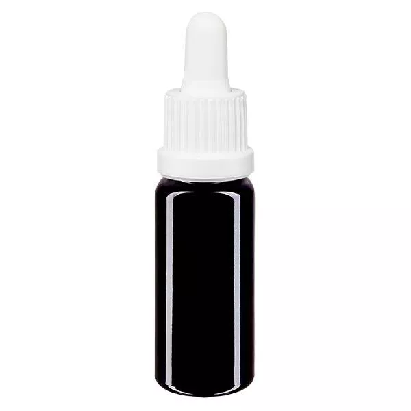 Frasco de farmácia violeta 10ml pipeta branca com fecho inviolável Frasco de farmácia violeta 10ml pipeta branca com fecho inviolável