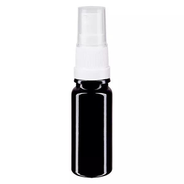 Frasco de farmácia violeta 10ml com tampa de spray branca