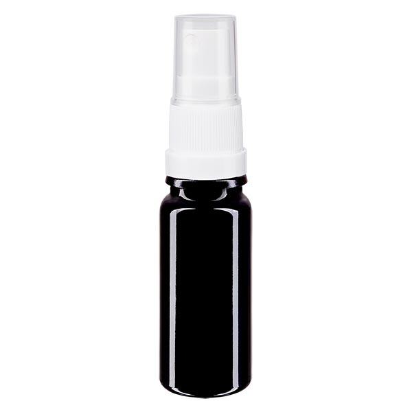 Frasco de farmácia violeta 10ml com tampa de spray branca
