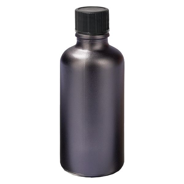 Frasco conta-gotas de 50ml 1mm preto tampa standard BlackLine UT18/50