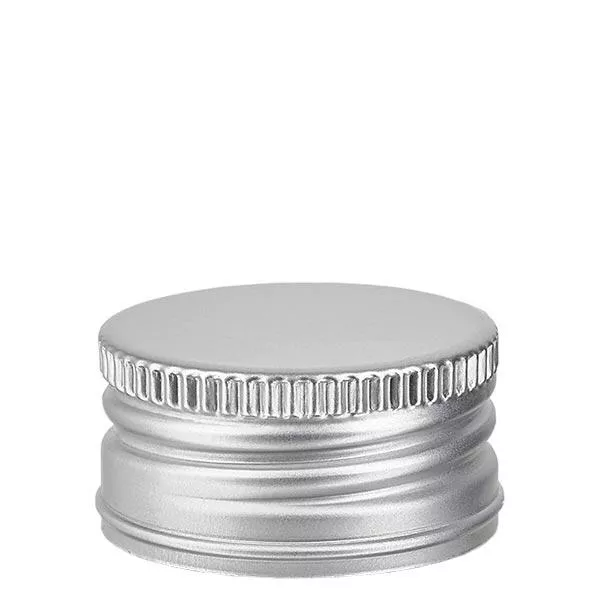 Tampa de rosca em polipropileno 31.5mm prata alumínio standard Tampa de rosca em polipropileno 31.5mm prata alumínio standard