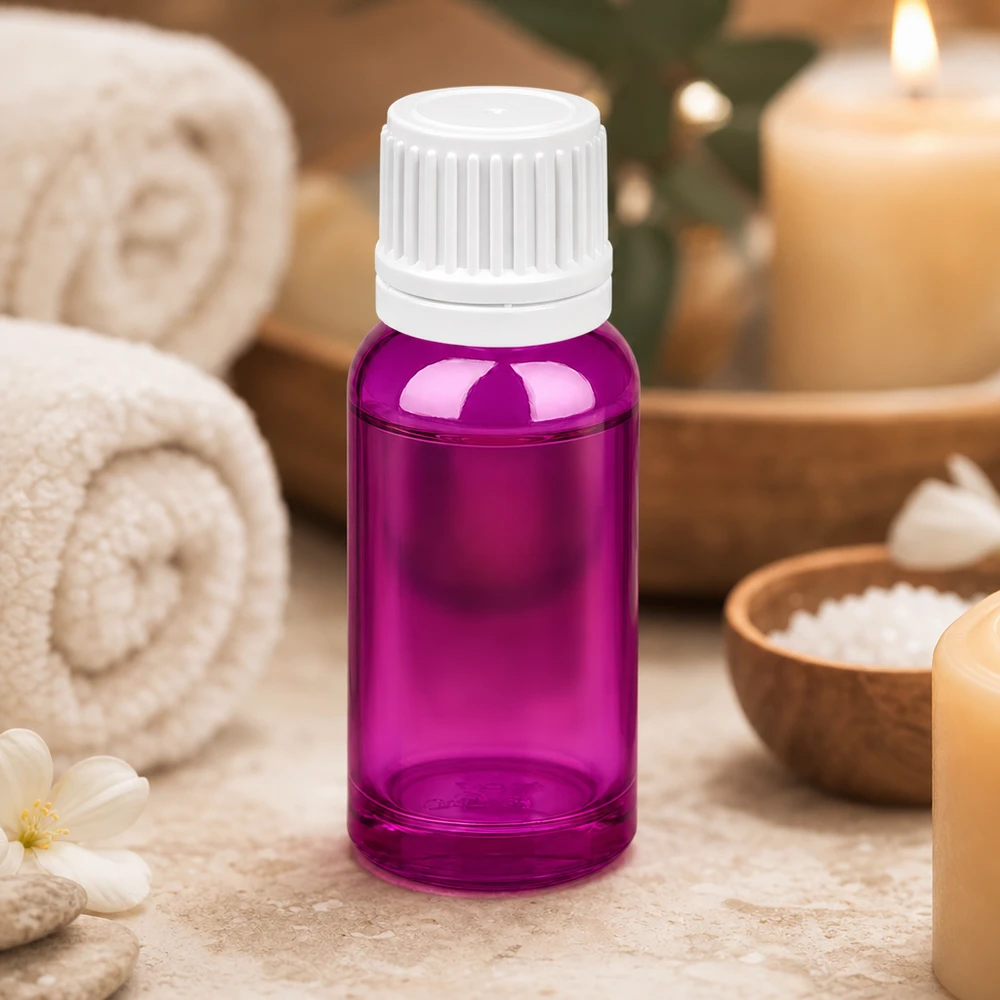 Frasco de 20ml com tampa de rosca de 11mm branca Originalidade tampa de rosca PurpleLine UT18/20 Frasco de vidro de 20 ml de alta qualidade com design Purple Line e proteção UV para substâncias sensíveis à luz
