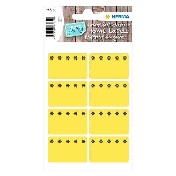 Etiquetas para congelador amarelo (48 autocolantes) 26x40mm