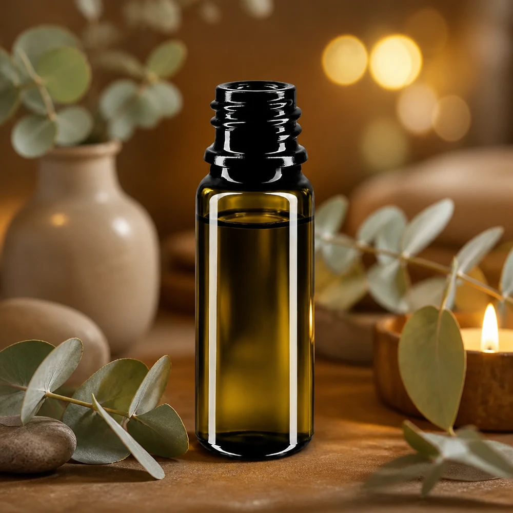 Frasco de vidro Mironglass 10ml DIN 18 fio violeta para aromaterapia e cosméticos naturais