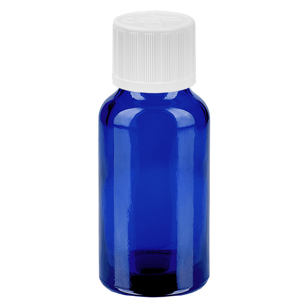 Frasco de 20 ml com tampa de rosca de 11 mm branco padrão resistente a crianças BlueLine UT18/20