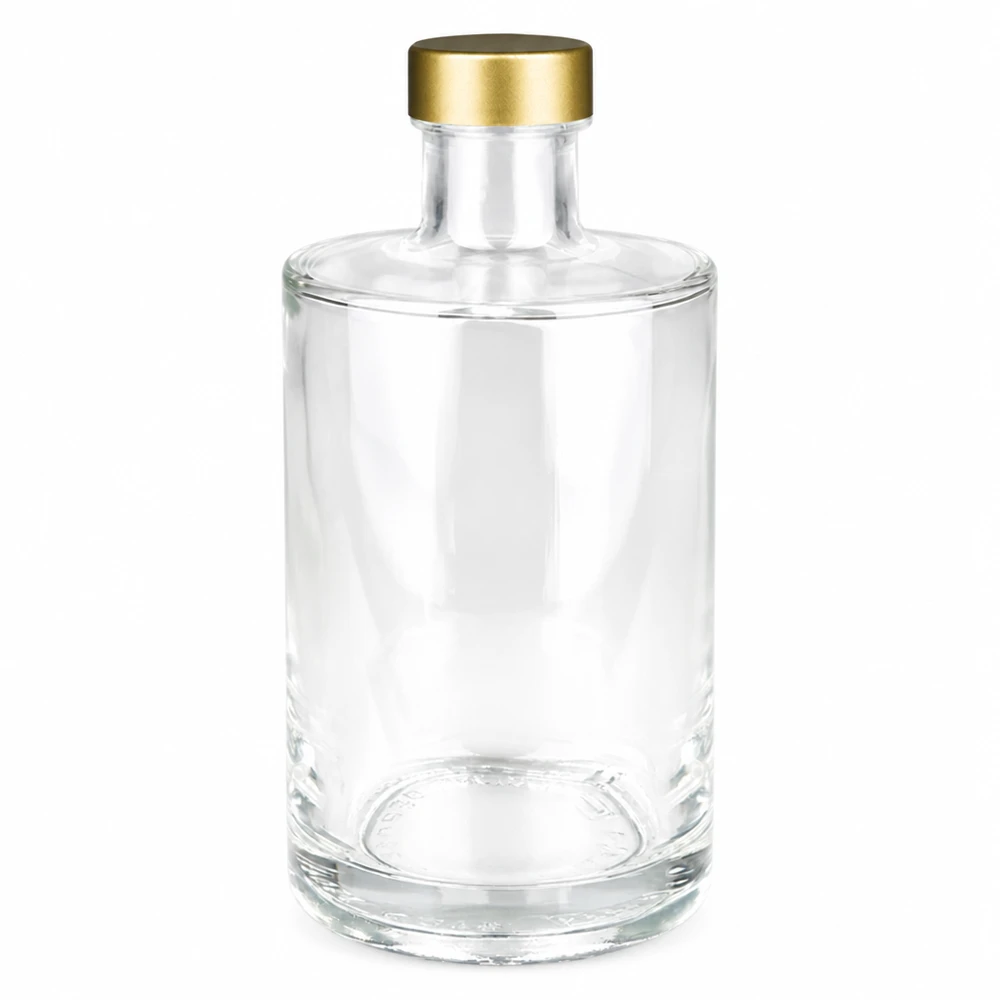 Garrafa de vidro de 375 ml Sam com tampa de rosca dourada UNiTWIST transparente vazia Foto do produto