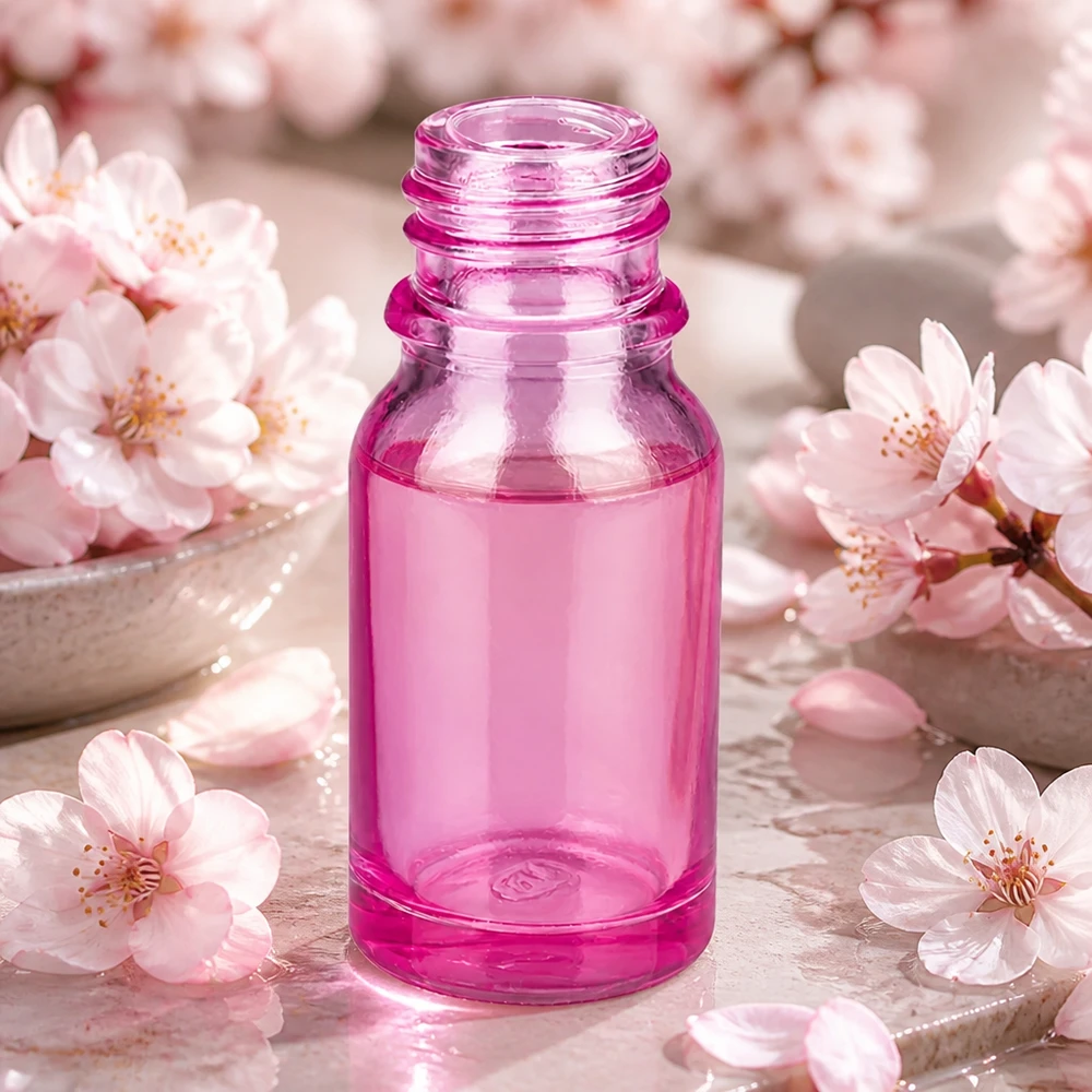 Frasco de vidro cor-de-rosa de 10 ml PurpleLine UT18/10 UNiTWIST com abertura larga para um enchimento fácil