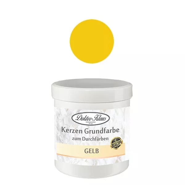 Base de vela Doktor-Klaus cor amarela, 7gr, em lata Base de vela Doktor-Klaus cor amarela, 7gr, em lata