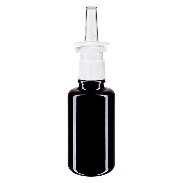 Frasco de farmácia violeta 30ml atomizador nasal branco standard Frasco de farmácia violeta 30ml atomizador nasal branco standard