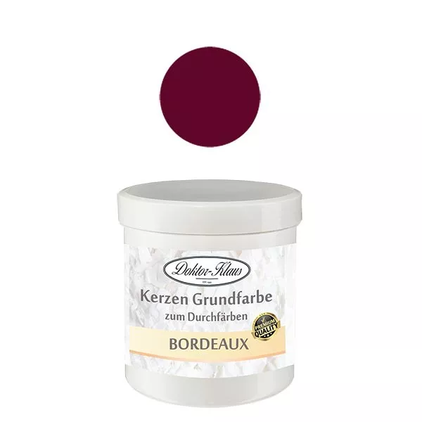 Base de vela Doktor-Klaus cor Bordeaux, 7gr, em lata Base de vela Doktor-Klaus cor Bordeaux, 7gr, em lata