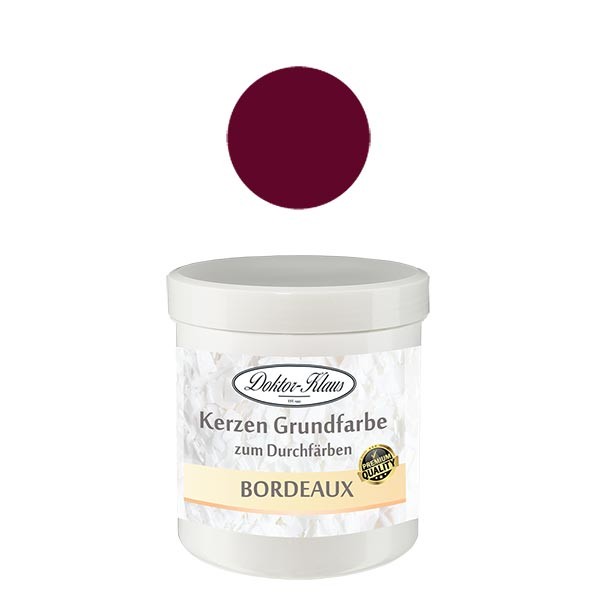 Base de vela Doktor-Klaus cor Bordeaux, 7gr, em lata Base de vela Doktor-Klaus cor Bordeaux, 7gr, em lata