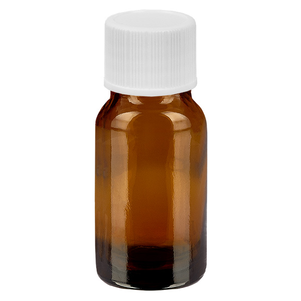 Frasco de 10 ml com tampa de rosca de 11 mm branca Standard BrownLine UT18/10