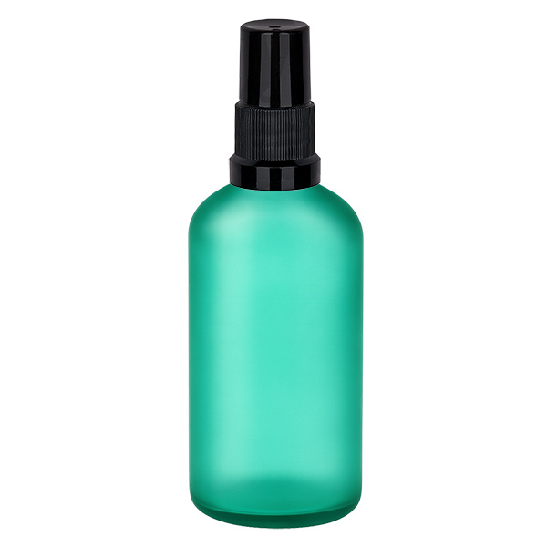 Frasco spray preto de 100ml com tampa standard GreenLine UT18/100