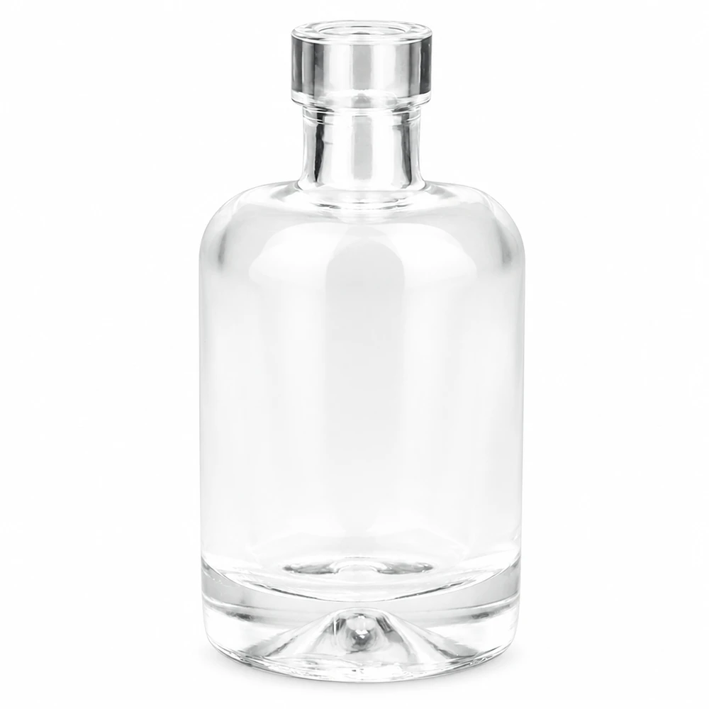 Frasco de vidro de 50 ml Amelie transparente com tampa de rosca prateada Sistema UNiTWIST para perfumes e cosméticos