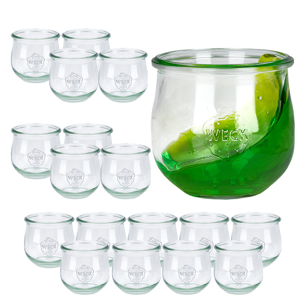 Conjunto de 18 frascos Weck, frasco tulipa de 370 ml Conjunto de 18 frascos Weck, frasco tulipa de 370 ml