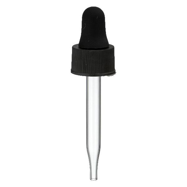 Pipeta conta-gotas de vidro preta UT13/5 UNiTWIST Pipeta conta-gotas de vidro preta UT13/5 UNiTWIST