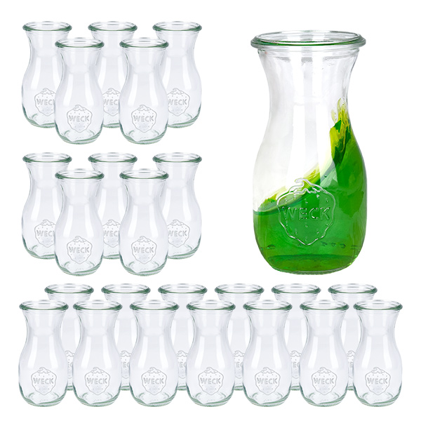 Conjunto de 24 frascos Weck garrafa de sumo de 290ml Conjunto de 24 frascos Weck garrafa de sumo de 290ml