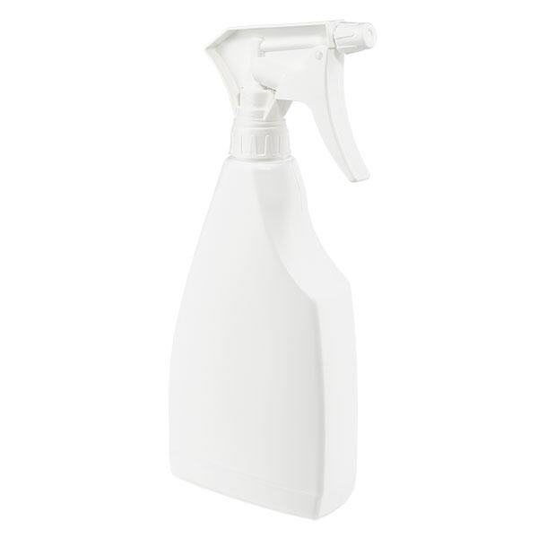Frasco de spray de 500ml em polipropileno branco com acessório