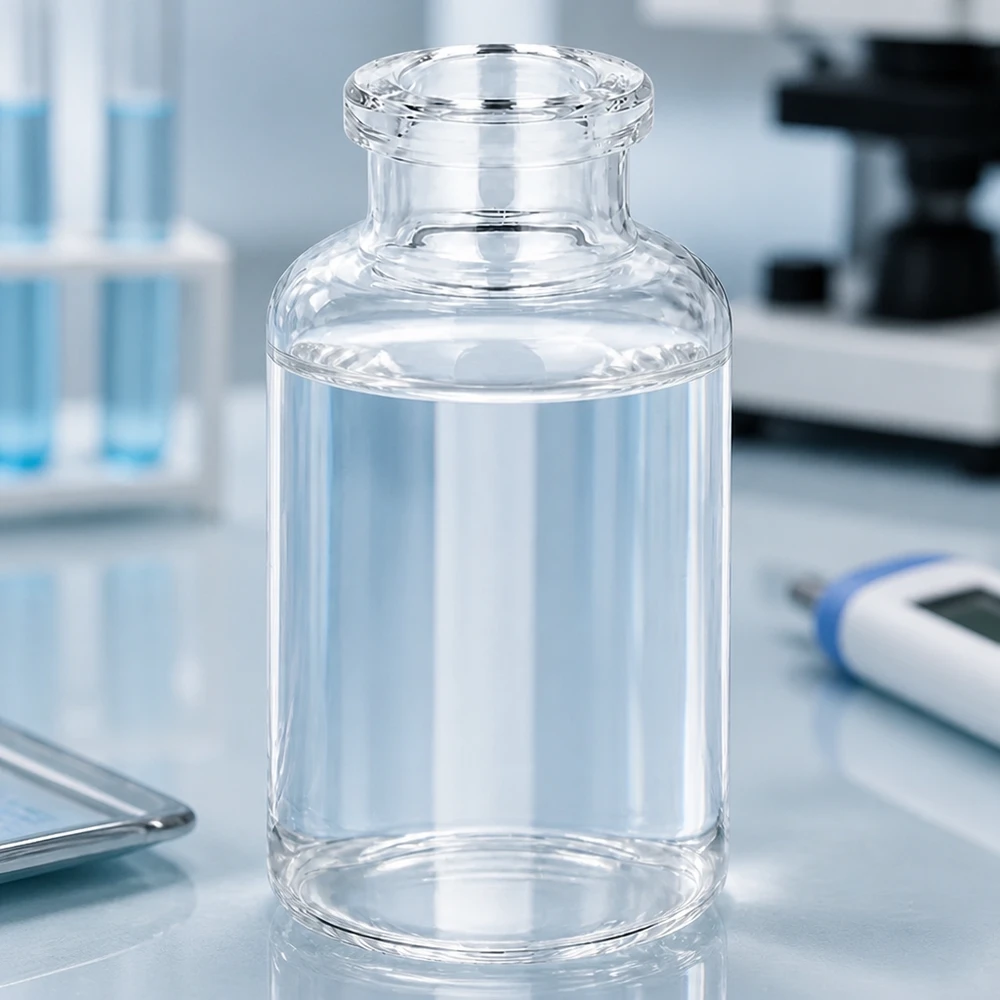 Frasco de injeção de vidro transparente 20ml Kleine Klarglas-Injektionsflasche 20ml für sterile Arzneimittelabfüllung im Labor