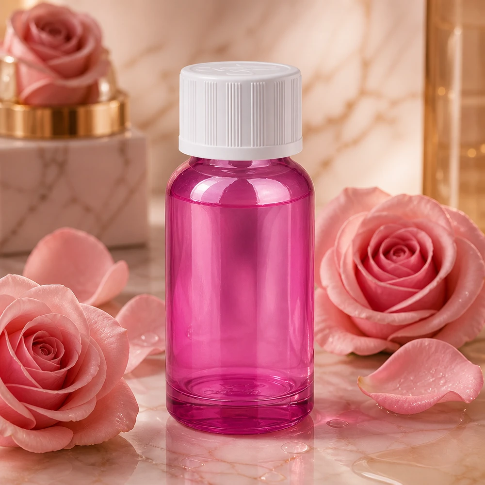 Frasco conta-gotas de 20 ml com 1,2 mm de vidro branco padrão resistente a crianças PurpleLine.UT18/20 Frasco conta-gotas de plástico roxo de 20 ml com abertura de 1,2 mm para uma dosagem precisa de líquidos