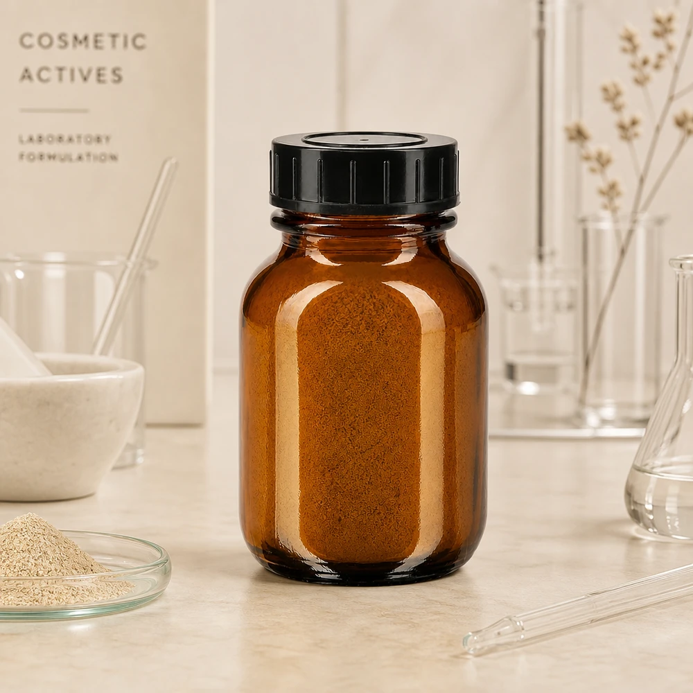 Frasco de vidro âmbar de 50ml com gargalo largo e tampa de rosca Frasco de boticário de 50 ml de alta qualidade em vidro âmbar com proteção UV para formulações cosméticas