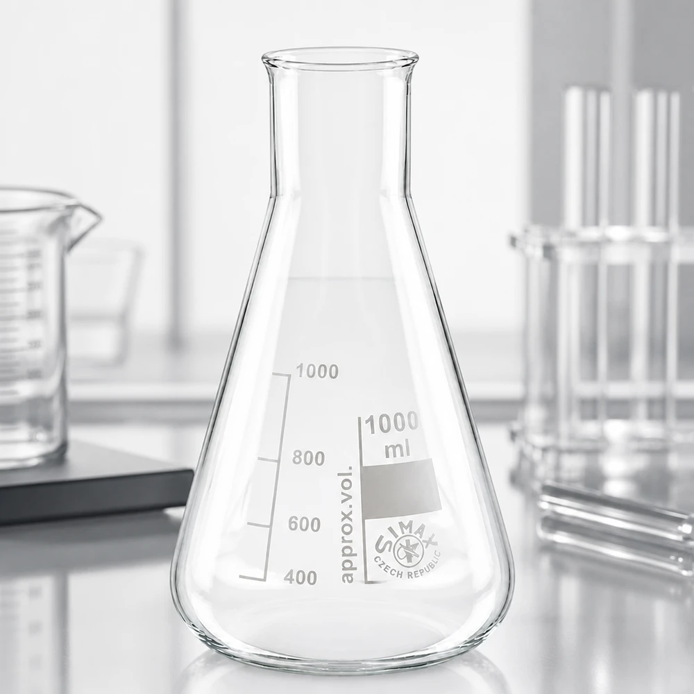 Erlenmeyer 1000ml gargalo largo Erlenmeyer 1000ml gargalo largo