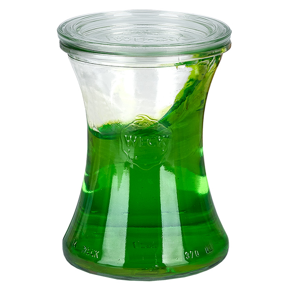 Conjunto de 12 frascos Weck frasco de charcutaria de 370ml com 12 tampas de vidro Conjunto de 12 frascos Weck frasco de charcutaria de 370ml com 12 tampas de vidro