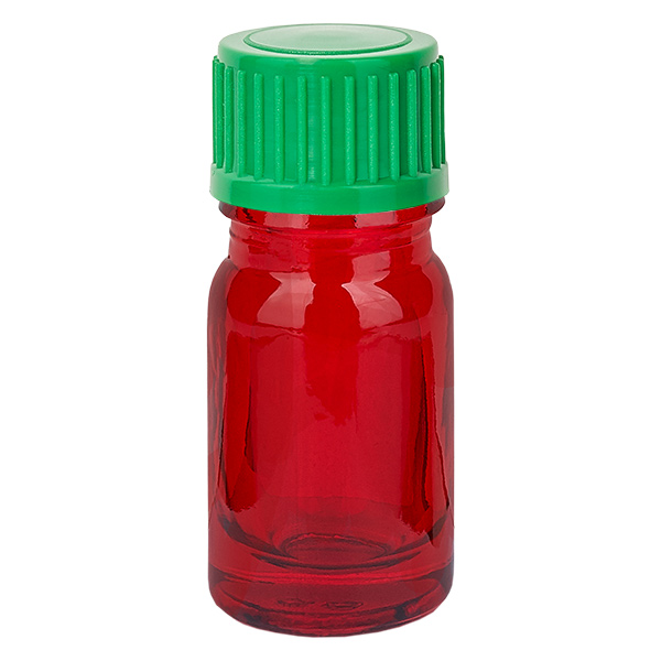 Frasco conta-gotas de 5 ml com tampa standard verde de 0,8 mm RedLine UT18/5