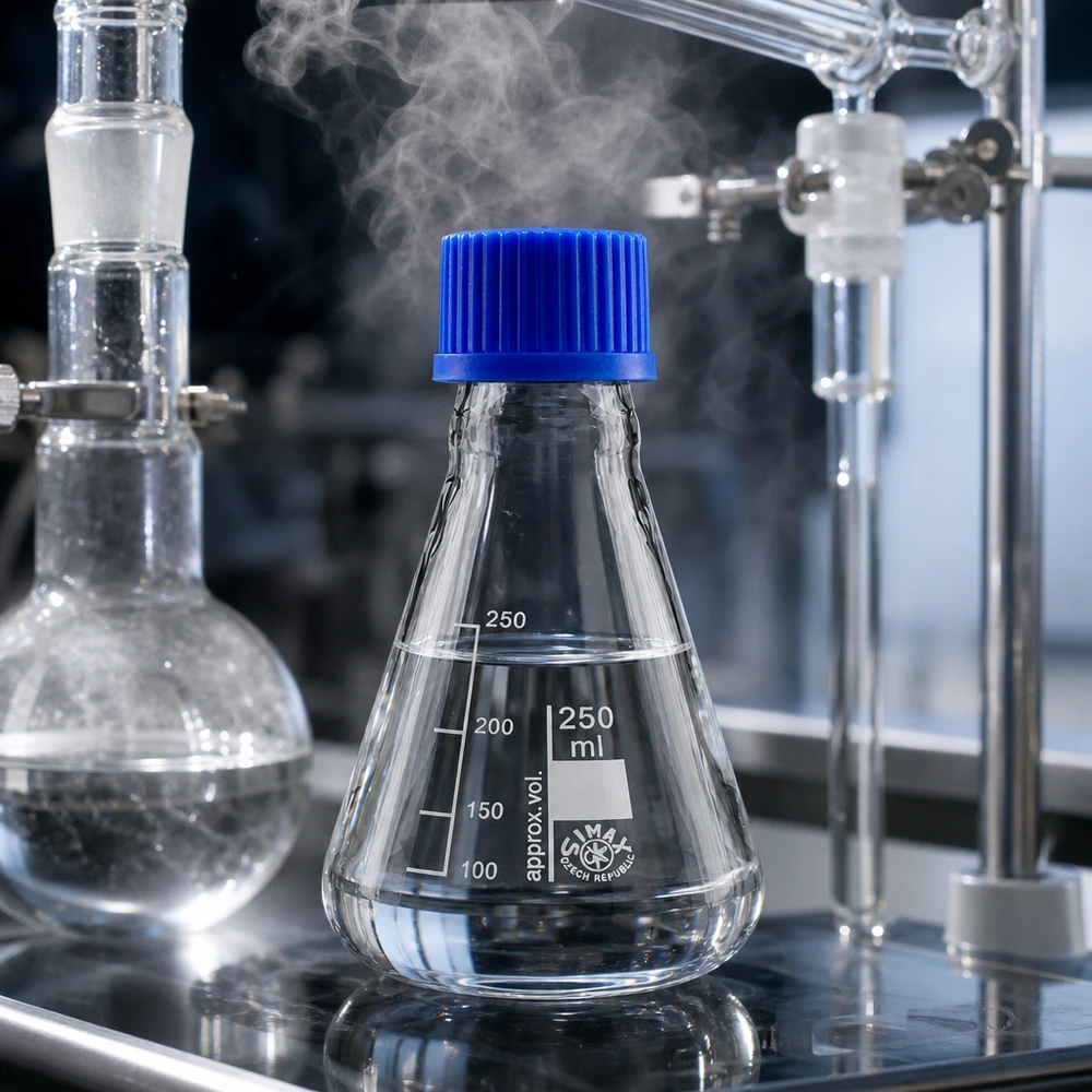 Erlenmeyer 250ml com tampa de rosca Frasco Erlenmeyer de 250 ml com escala prática em mililitros para determinação exacta do volume no laboratório