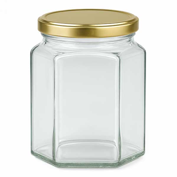 288ml Hexaglas mit BasicSeal Deckel gold UNiTWIST