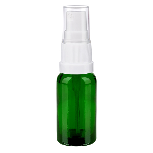 Frasco spray de 20 ml branco/tampa standard transparente GreenLine UT18/20