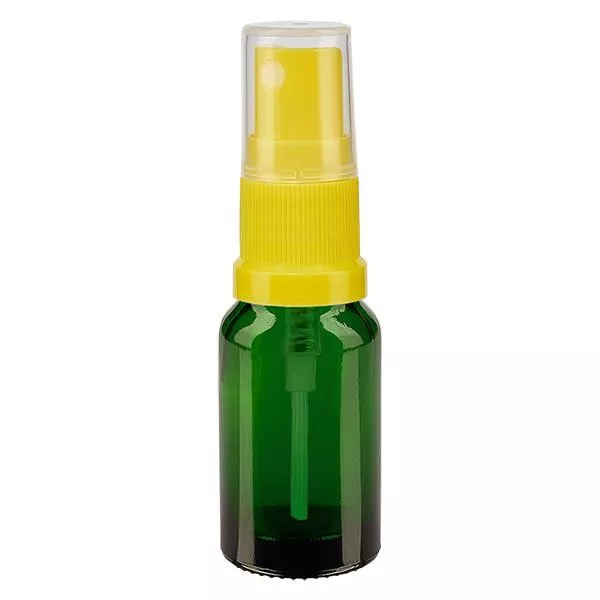 Frasco de farmácia verde 10ml spray top amarelo Frasco de farmácia verde 10ml spray top amarelo