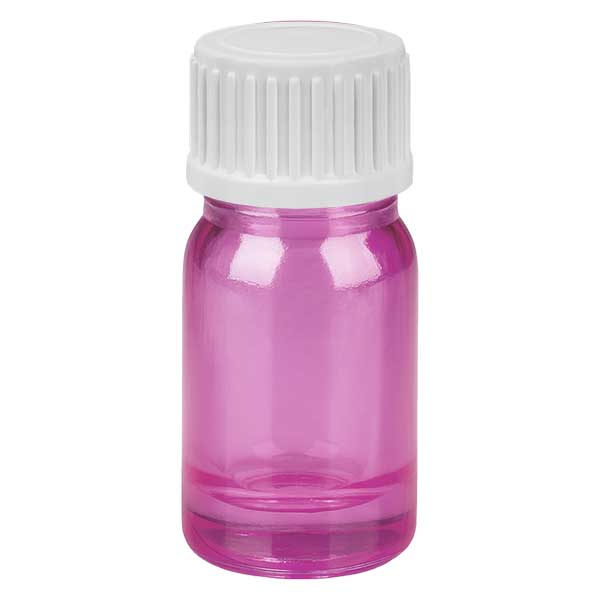 Frasco de 5 ml (glóbulo) com anel de vazamento de 3 mm branco padrão PurpleLine UT18/5