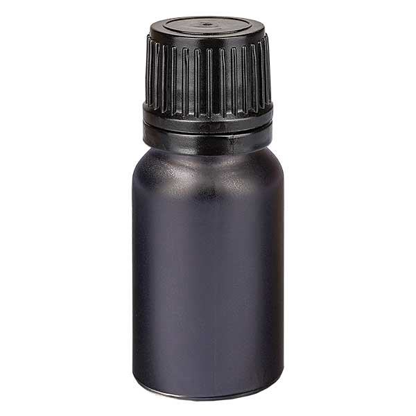 Frasco conta-gotas de 10ml com fecho inviolável de 1mm PretoL. UT18/10