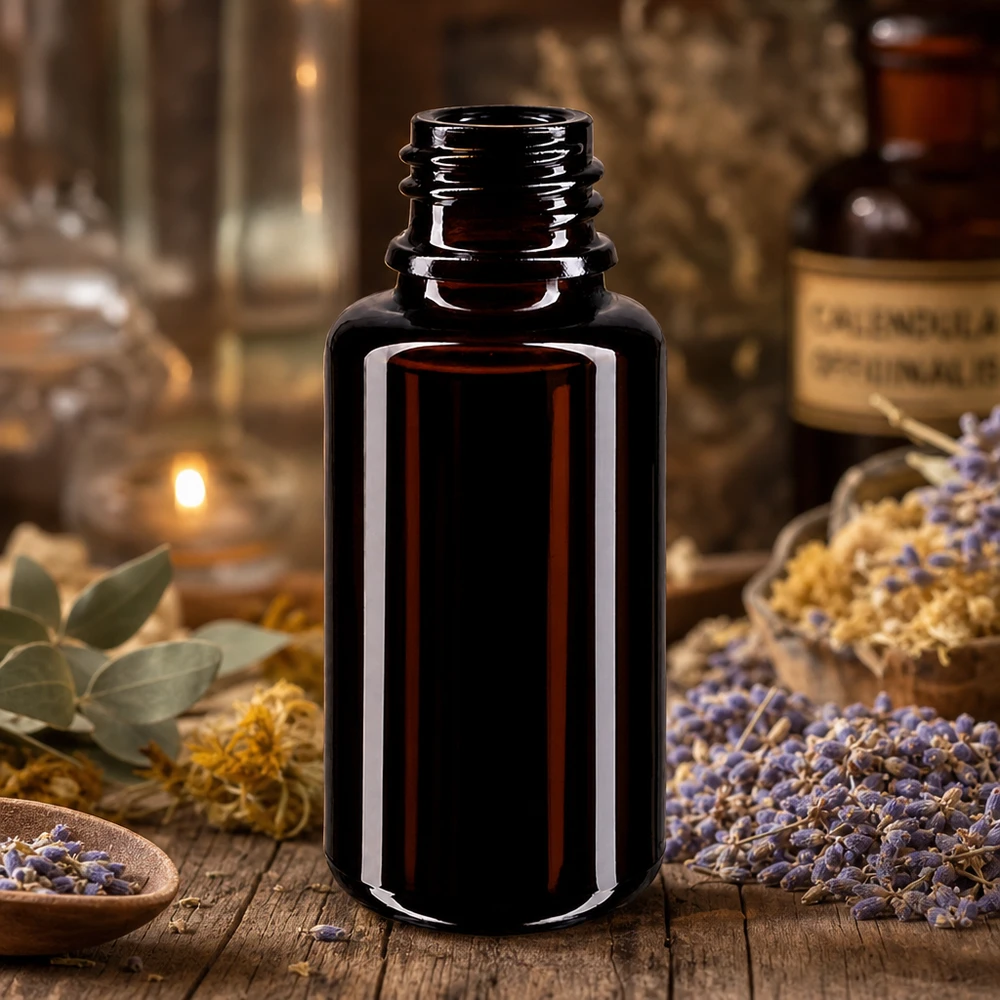 Prático frasco conta-gotas de 20 ml em vidro violeta protetor da luz Miron para viajar