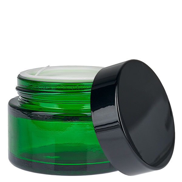 Frasco de vidro verde de 30 ml com tampa de inserção UNiTWIST
