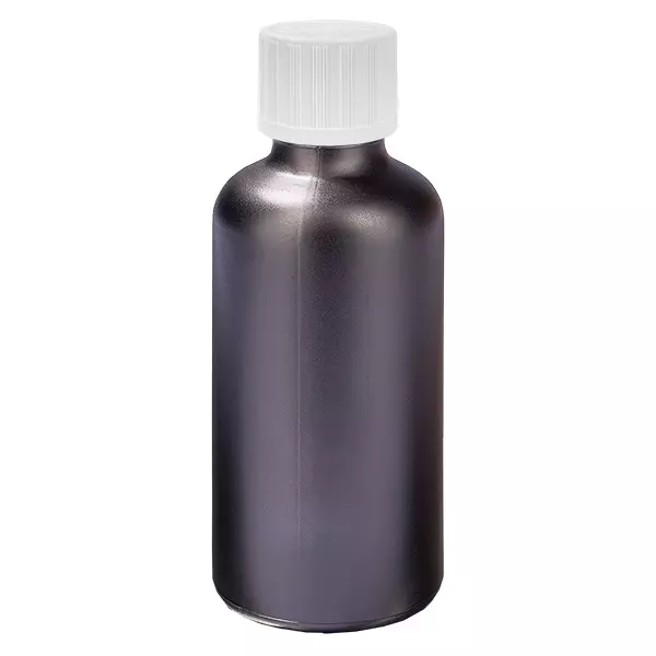 Frasco de 50ml 11mm tampa de rosca branca padrão inviolável BlackLine UT18/50