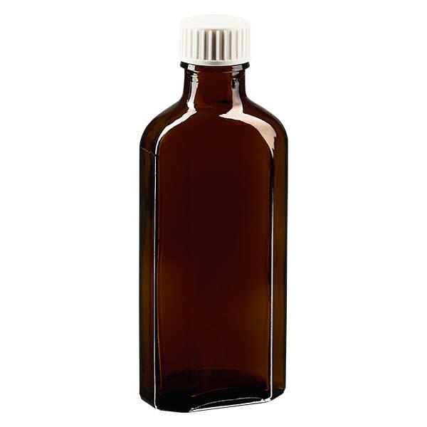 Tampa de rosca castanha Meplat de 100 ml com inserção de espuma PE Tampa de rosca castanha Meplat de 100 ml com inserção de espuma PE