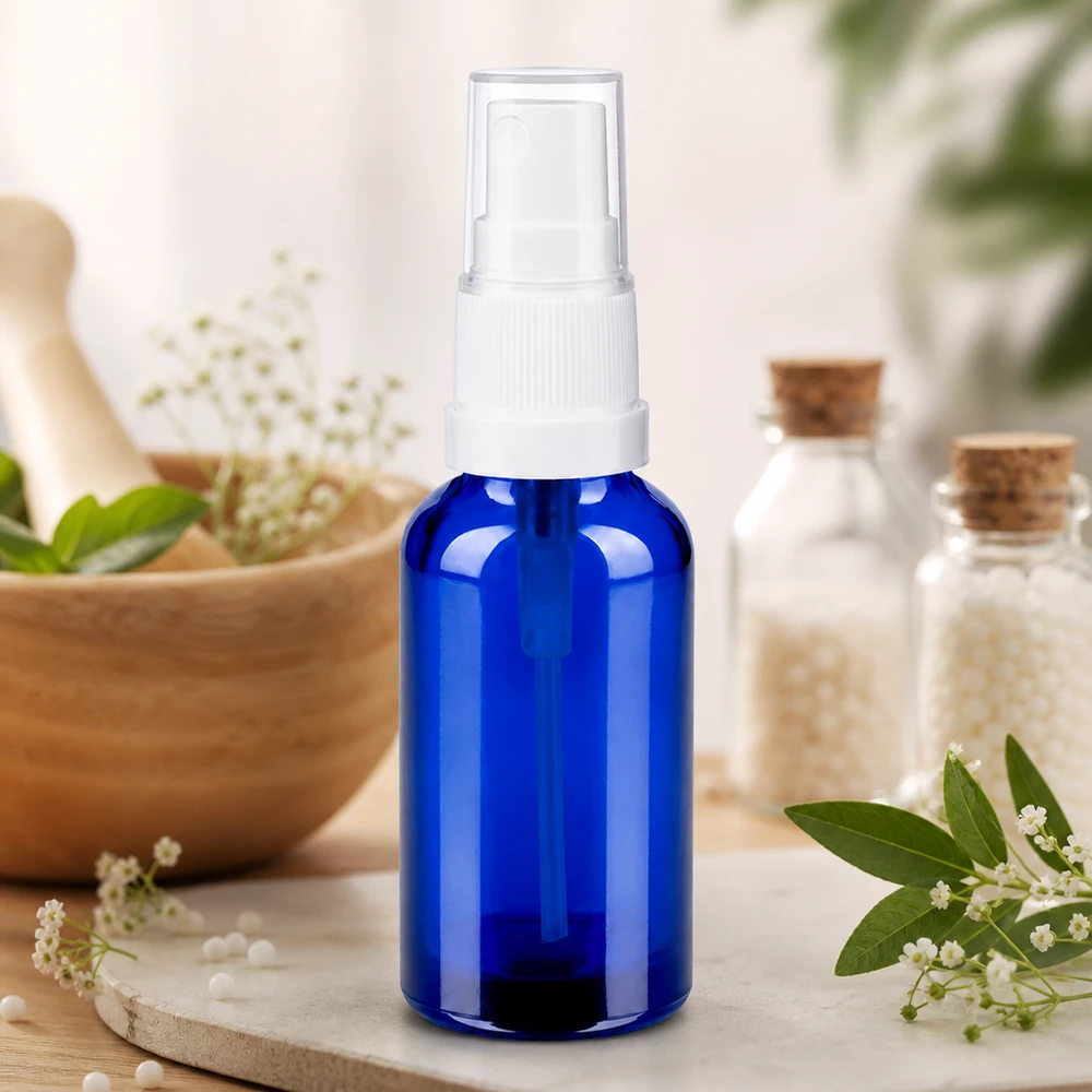 Frasco de spray prático de 30 ml com cabeça de spray transparente para aplicação fácil de cosméticos