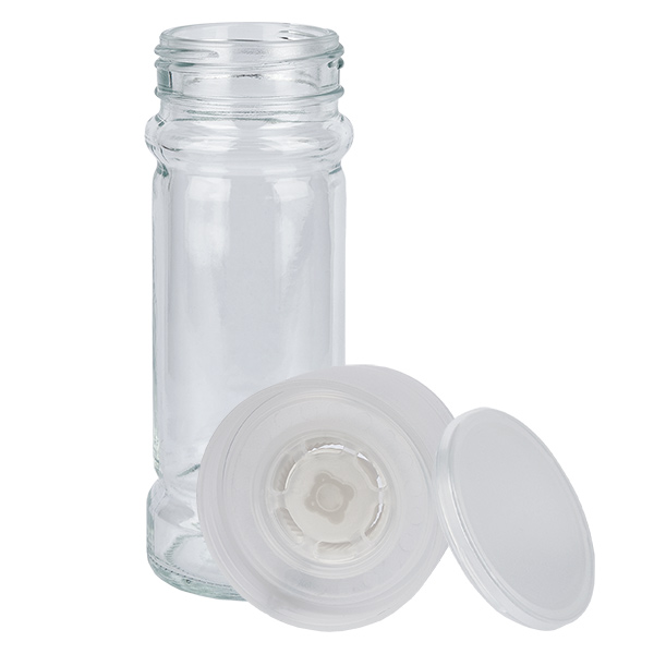 Frasco para sal/especiarias de 100 ml com moinho (grão grosso), branco Frasco para sal/especiarias de 100 ml com moinho (grão grosso), branco