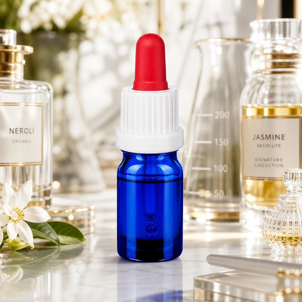 Frasco de pipeta Premium BlueLine 5ml em azul com design ergonómico para aplicações profissionais