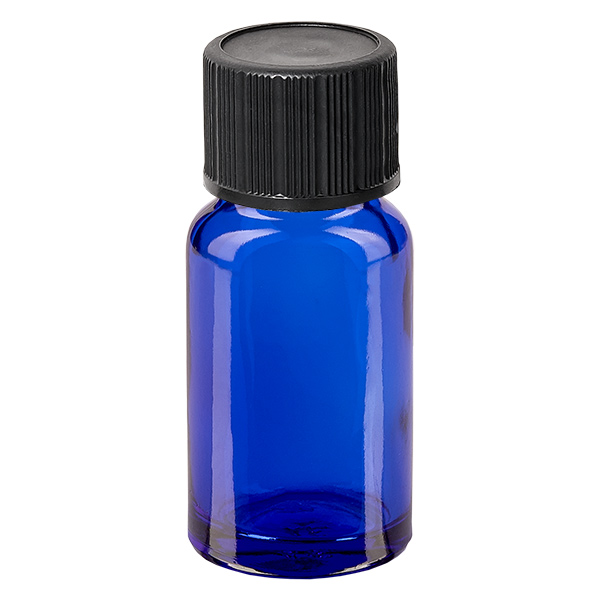 Frasco conta-gotas de 10ml 1mm preto com fecho standard BlueLine UT18/10