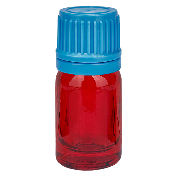 Frasco de 5 ml com tampa de rosca de 11 mm azul tampa inviolável RedLine UT18/5