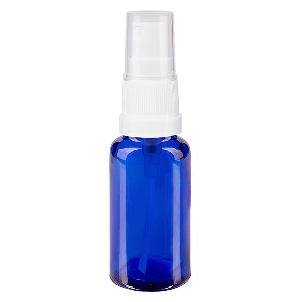 Frasco de farmácia azul 20ml spray acessório branco
