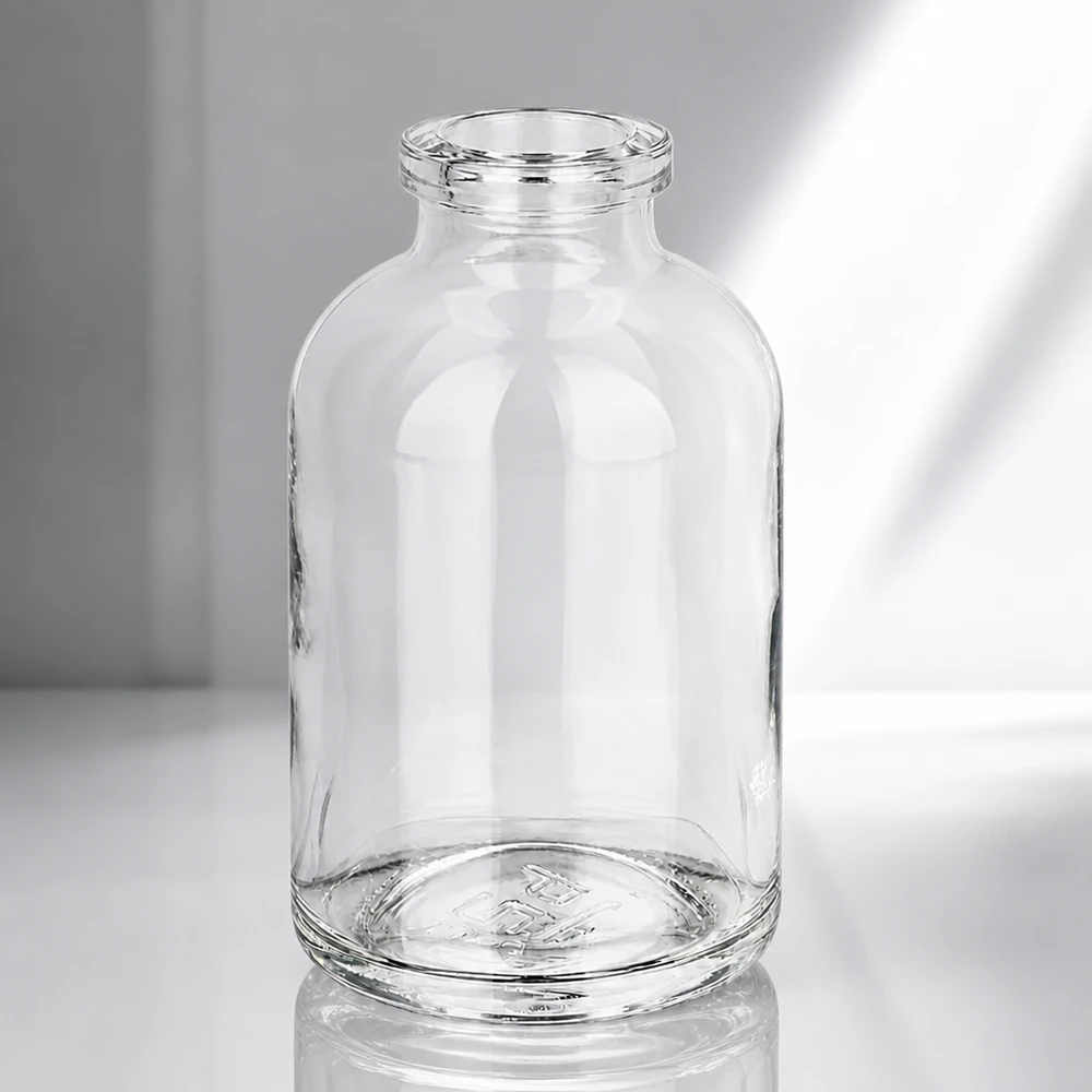 Frasco de injeção de vidro transparente 50ml Leere Injektionsflasche aus klarem Glas 50ml für veterinärmedizinische Anwendungen