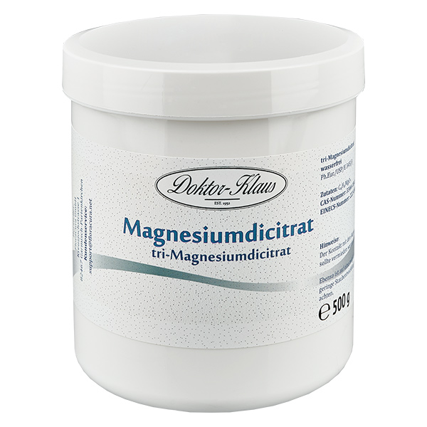 Dicitrato de tri-magnésio (anidro) 500g Doktor-Klaus Dicitrato de tri-magnésio (anidro) 500g Doktor-Klaus
